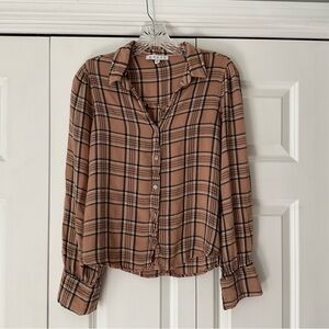 HYFVE Brown Plaid Button-Down Shirt